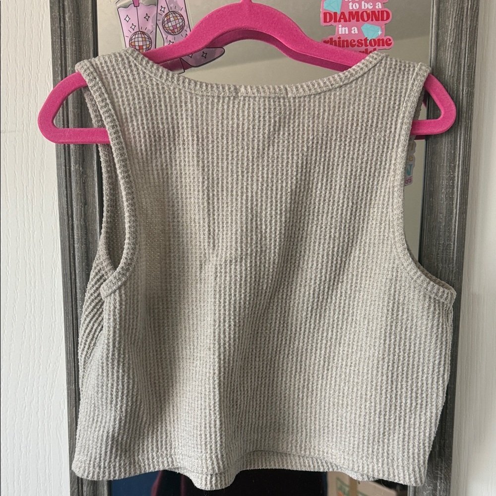 Together Light Gray Ribbed Knit Top - Picture 3 of 3